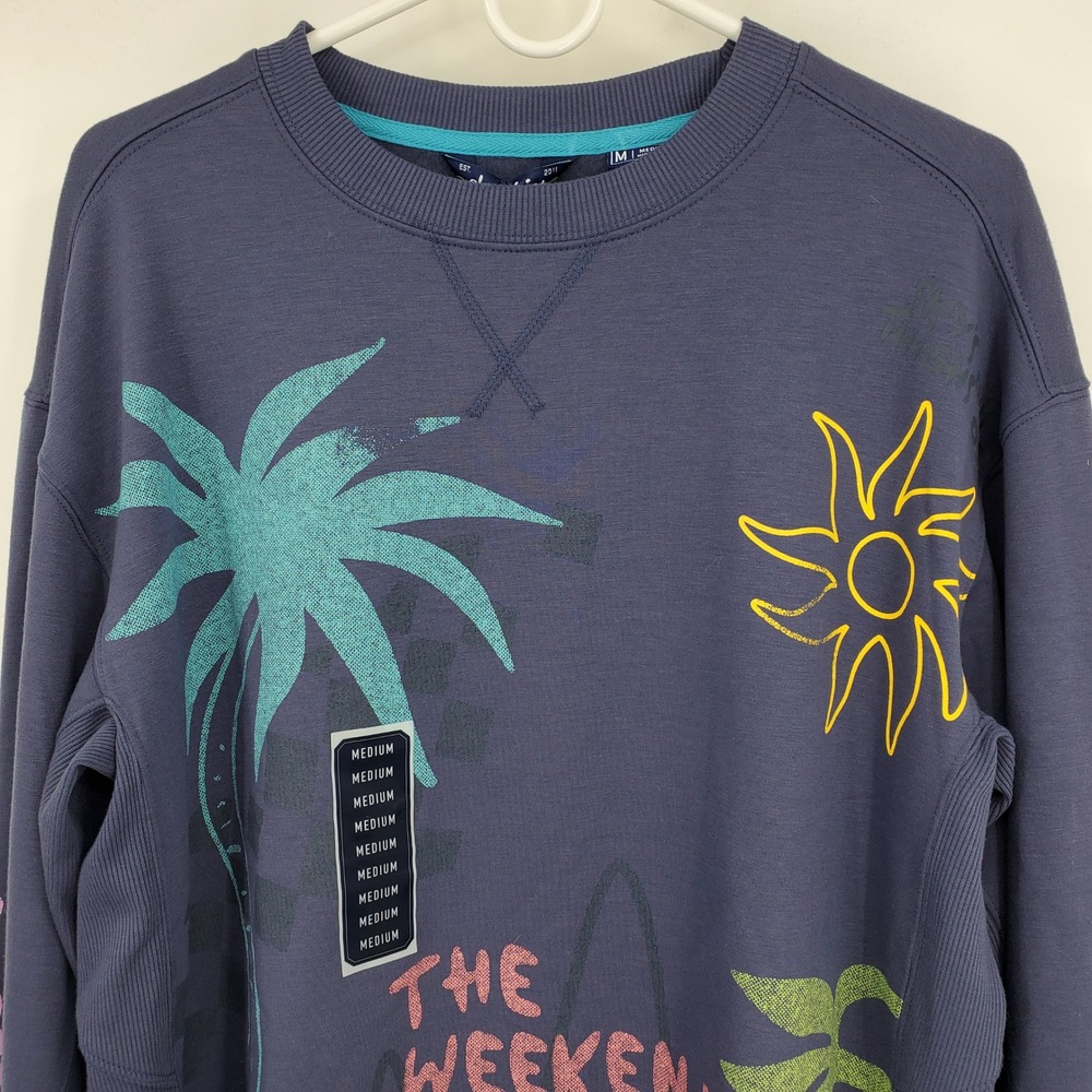 NWT Chubbies‎ The Sketchy Soft Terry Cloth Crewneck Pullover Preppy Sweatshirt M - Picture 13 of 14